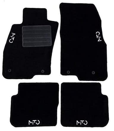 Carmats tappetini compatibili con Mito dal 2012 al 2016 in moquette con fermi di fissaggio 4 loghi