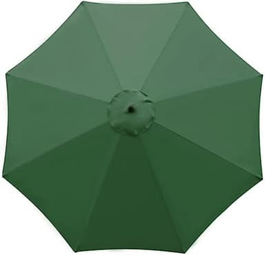 BRIXBEE Telo di ricambio per ombrellone da giardino, 3 m 8 costole, per patio, ombrellone da giardino, colore: verde
