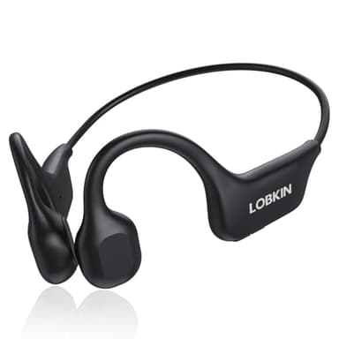 LOBKIN Cuffie Conduzione Ossea, Auricolari Bluetooth Senza Fili Open Ear, Cuffie a Conduzione Ossea Openrun per Fitness, Guida, Corsa (Nero)