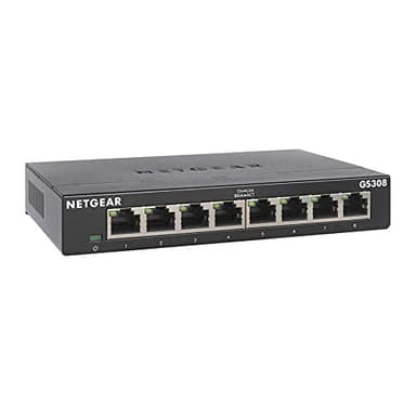 NETGEAR Switch Ethernet 8 porte Gigabit Unmanaged GS308 - Hub di rete domestica, Switch Gigabit per ufficio, plug-and-play, funzionamento silenzioso, montaggio desktop o a parete