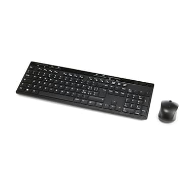 Amazon Basics Tastiera e mouse wireless full-size, ricevitore USB 2,4 GHz, layout IT, standard, nero
