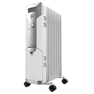 Cecotec Radiatore elettrico ad olio ReadyWarm 7000 Space. 7 moduli, basso consumo energetico, 1500 W, 3 Livelli, Raccoglitore di Cavi, Sistema di Sicurezza, Ruote, 15 m2