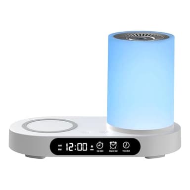 Diffusore di aromi multifunzionale, diffusore di oli profumati, con 7 colori LED/10 W, caricatore senza fili, spegnimento automatico, per aromaterapia, per stanza, ufficio, yoga, spa