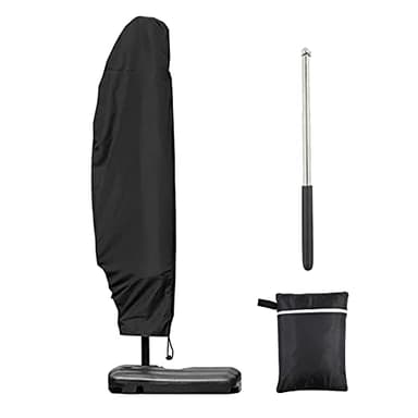 Victarvos Copertura Copri Ombrellone da Giardino/Spiaggia 3x4 m, Impermeabile con Cerniera da 1,4 m, con Asta Telescopica, 280x30/80/45 cm