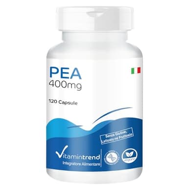 PEA 400mg - Palmitoiletanolamide - 120 capsule - alta dose - vegan - integratori dalla Germania | Vitamintrend