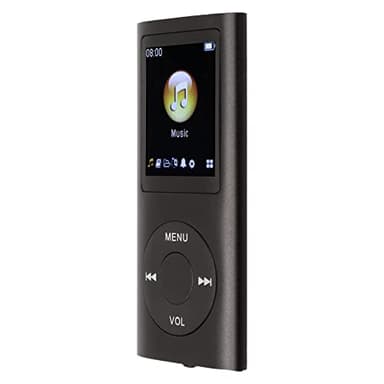 Lettore MP3/MP4, Lettore Musicale Portatile con Auricolare, Schermo HD da 1,8 Pollici, Supporto per Schede di Memoria Fino a 64 GB, Tempo di Riproduzione 8 Ore, Guscio in Metallo Super Leggero(Nero)