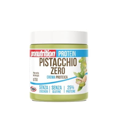 Pronutrition CREMA ZERO PISTACCHIO 250G - Crema spalmabile per uno stile di vita sano ed equilibrato, gusto Pistacchio.