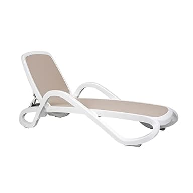 Nardi Lounger Lettino Alfa, Polipropilene, Bianco, Tortora