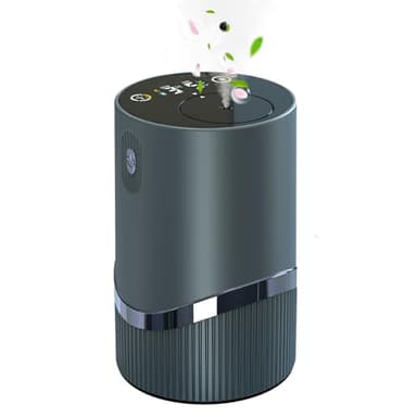 Diffusore di oli essenziali senza acqua, in lega di alluminio, ricaricabile, senza fili, per auto, casa, ufficio, multifunzione, 4 nebbia fredda e timer 1/2/4/6H (grigio)