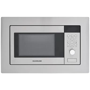 Silverline Forno Microonde 20 litri da Incasso Multifunzione modello MW9012X01, 800W, display LED verde, Dimensioni 595x359x382 mm