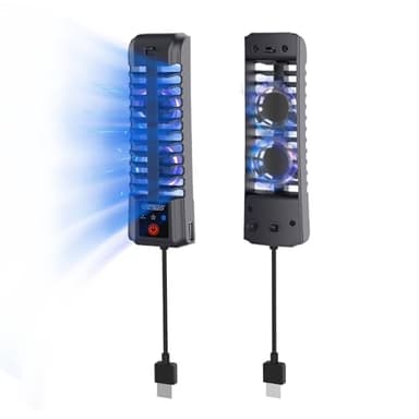 Ventola PS5 Slim, ventola silenziosa regolabile, raffreddamento PS5 Slim con luce RGB e porta USB, ventola efficiente per PS5 Slim Disc ed edizione digitale