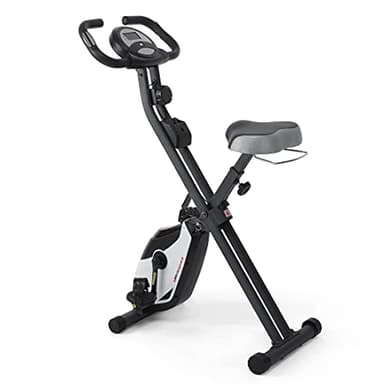 Ultrasport F-Bike Heavy, cyclette da allenamento, home trainer, bici da fitness con computer di allenamento e sensori delle pulsazioni, pieghevole