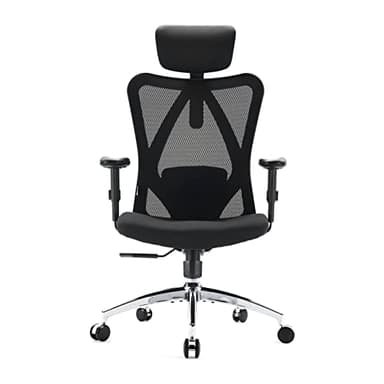 SIHOO Sedia Ufficio, Sedia scrivania Sedia ergonomica con Supporto Lombare per Poggiatesta e Bracciolo Regolabile, Schienale Alto in Rete, Portata Massima 150 kg