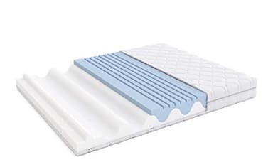 Amazon Basics Materasso double face ad alta resilienza, Medio-rigido (H3) e rigido (H4), 160 x 200 x 20 cm, Bianco