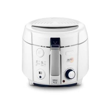 De'Longhi F38436 RotoFry Friggitrice con cestello rotante angolato, Frittura Leggera, Sistema EASY CLEAN facile pulizia, Termostato Regolabile, Timer con Segnale Acustico, Capacità olio 1,5L