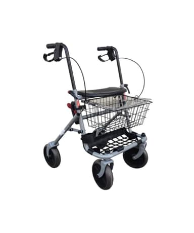 Deambulatore Rollator Pieghevole a 4 Ruote con Freni e Seduta