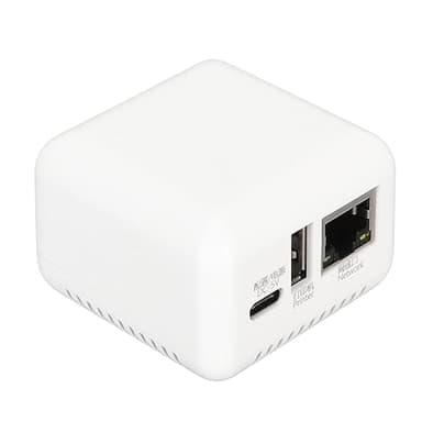 Zunate Server di Stampa di Rete USB 2.0, Adattatore Server di Stampa USB LAN con Interfacce Multiple, Trasforma Stampante USB in Stampante di Rete, Condivisione di più Utenti (Spina