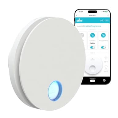 plikc Ario W - Aspiratore WIFI da parete ad aspirazione assiale con sensore di Umidità e Timer - 100% MADE IN ITALY (Diametro 120 Bianco)
