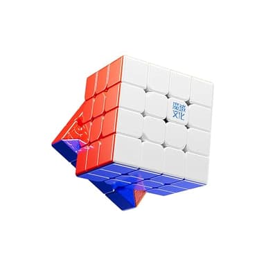 XMDCuber MOYU AOSU V7 M Cubo velocità Magnetico 4x4, AoSu WRM V7 Single-Track Magnetic Speed Cube 4x4x4, Cubo Magico 4 per 4,96 Magneti (Magnetici a binario singolo)