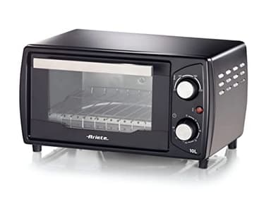 Ariete 3920 Forno elettrico, 1000W, Capacità 10L, Timer 30 minuti, Temperatura Max 230°C, Doppio vetro, Griglia acciaio inox, Nero