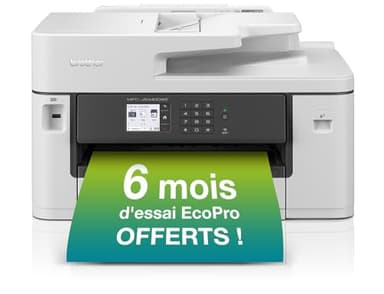 Brother MFCJ5340DWE EcoPro Stampante Multifunzione Inkjet a Colori con Stampa A3, Singolo Cassetto e da Bypass, Stampa Automatica Fronte Retro A4, Touchscreen a Colori da 6.8 Cm, Colore Bianco