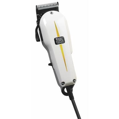 Wahl Super Taper - Tagliacapelli professionale con cavo di alimentazione - Per tagliare grandi quantità di capelli e sfumatura, nero/bianco