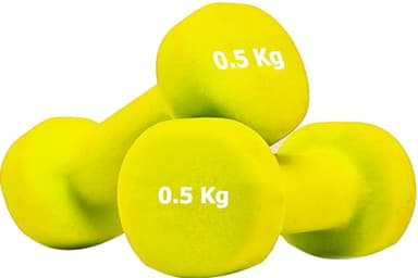 G5 HT SPORT Manubri O Manubrio in Neoprene da Palestra E Home Gym Antiscivolo da 0.5 a 6 kg Coppia O Singolo (2 x 0.5 kg)