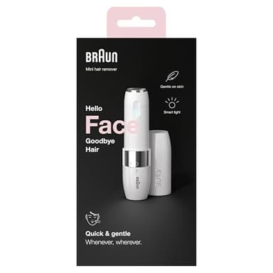 Braun Face, Rasoio Elettrico Donna Per Viso, Rifinitore Di Precisione, Adatto Anche Per La Zona Bikini, Idea Regalo, FS1000 Bianco