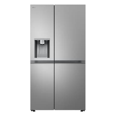 LG GSLE81PYBC Frigorifero Side by Side Total No Frost, Classe C, 628L, Wi-Fi, Tecnologia Door e Linear Cooling, Frigorifero Americano con Dispenser Ghiaccio e Acqua Senza Allaccio, Prime silver