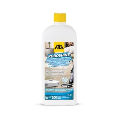 FILA Surface Care Solutions Detergente per Tutti i Robot Aspirapolvere Lavapavimenti e Lavasciuga, Fino a 100 Lavaggi, Detersivo Pavimenti per Ogni Tipo di Superficie, Incolore, 1 Litro, 1000 unità