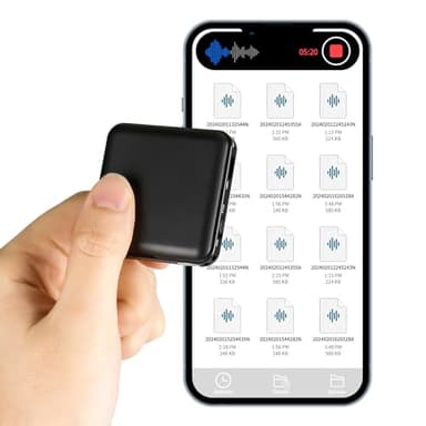 Mini registratore vocale digitale da 64 GB, registratore vocale con riconoscimento vocale 160 ore, registrazione vocale magnetica con cancellazione del rumore per riunioni, interviste, lezioni, corsi