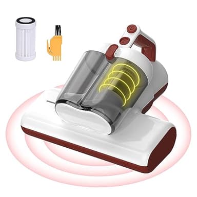 suzao Aspirapolvere Antiacari con Luce UV-C, 450W 14kPa Filtro HEPA Battimaterasso, Antibatterica, Rimuove Allergeni e Polvere Aspiratore acari per la pulizia di materassi,divani