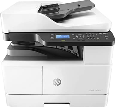 HP LaserJet M443nda 8AF72A, Stampante Multifunzione A4, Stampa Fronte e Retro Automatica in b/n, 25 ppm, USB, Gigabit Ethernet, HP Smart, Scanner piano A3, Display Touch a colori da 20,3 cm, Bianca