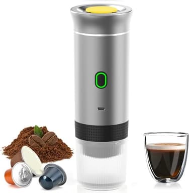 Liwankaqi Macchina per caffè espresso portatile, senza fili, elettrica, 3 in 1, per campeggio, viaggi, camper, ufficio