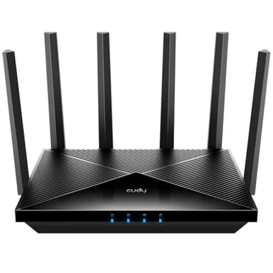 Cudy Router Wi-Fi 7 BE11000 Tri-Band, 6-Stream 10 Gbps, 4 porte × 2.5G, fino a 11000Mbps, server VPN e client, Cudy APP e Mesh, 6 × Antenne ad alto guadagno, WR11000