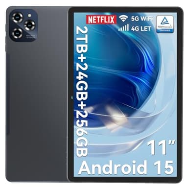 TABWEE W90 Tablet Android 15 Gemini AI 11 Pollici FHD, 24GB RAM+256GB ROM, Octa Core T615, 4G LTE+5G WiFi, Tablet in Offerta con Widevine L1, Batteria 8000mAh, Fotocamera AI 16MP+8MP, TÜV, GPS