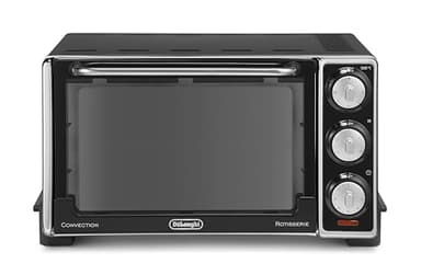De'Longhi EO20792 Forno Elettrico da 20 Litri con Spegnimento Automatico, 7 Funzioni Cottura, Timer, in Dotazione Spiedo Girarrosto con Impugnatura, Porta Doppio Vetro, Termostato Regolabile, 1300W
