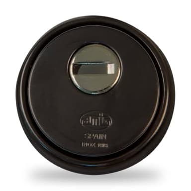 Amig - Scudo ad Alta Sicurezza | Lega di Acciaio per Serrature | Compatibile con Serratura Porta Tagliafuoco | Ideale per Binari Cassetti Scorrevoli, Nero Opaco, Lega di Acciaio