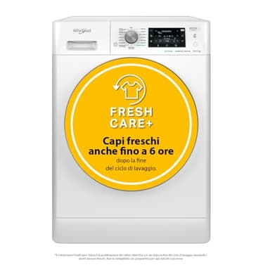 Whirlpool Lavasciuga FRESHCARE 10+7 Kg E 60 cm Centrifuga 1600 giri Vapore FFWDD 107625 WBS IT, Bianco
