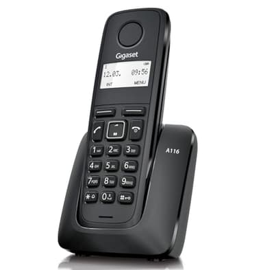 Gigaset A116 - Telefono senza fili DECT, colore: Nero
