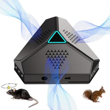 Repellente per Topi, Ultrasuoni per Ratti, Ultrasuoni Mouse e Ratti con Luce LED Repellente Ultrasuoni Dissuasori per Topi Roditori Parassit Ratti Ragni Falene Formiche