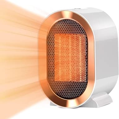 Termoventilatore Ceramico Stufetta Elettrica Basso Consumo da 220V 1200W Mini Stufa Elettrica Portatile 2 Modalità PTC Stufa Silenzioso Protezione Contro il Surriscaldamento per Soggiorno, Ufficio