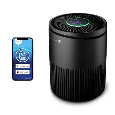 Clean Air Optima CA-503 Compact Smart – Intelligent HEPA UV-LED Ionizzatore – Ventilatore silenzioso: < 10 dB(A) in modalità sleep – 140 m³ aria senza particelle – Adatto per ambienti fino a: 30 m²/75