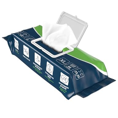 Sensalou Salviette umidificate XXL per adulti, extra grandi, 23 x 33 cm (80 pezzi)