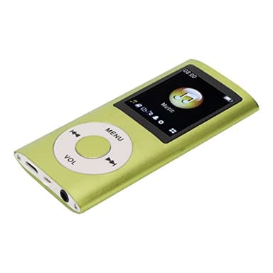 Lettore MP3/MP4, Lettore Musicale Portatile con Auricolare, Schermo HD da 1,8 Pollici, Supporto per Schede di Memoria Fino a 64 GB, Tempo di Riproduzione 8 Ore, Guscio in Metallo Super Leggero(Verde)