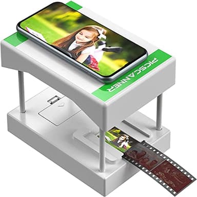 Scanner per diapositive che converte diapositive e negativi da 35 mm in foto digitali e utilizza la fotocamera dello smartphone per scansionare e archiviare negativi e diapositive da 24x36 mm