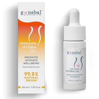 30 ml GYNEBAL Intimate HYDRA Oil - Olio Naturale che Rigenera e Idrata la Zona Vaginale Esterna - 5 Oli Naturali e Vitamina E - Secchezza Intima e Menopausa