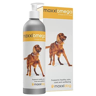 maxxipaws maxxiomega Olio Omega 3 per Cani - Integratore di Omega 3, 6 e 9 per la Salute della Pelle e del Pelo dei Cani, 296ml