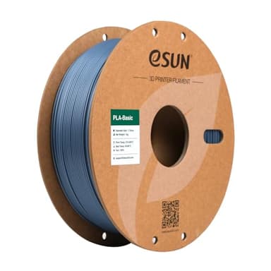 eSUN Filamento PLA 1,75 mm, filamento di Basic PLA per stampanti 3D Precisione dimensionale +/- 0,05 mm, bobina da 1 kg (2,2 libbre) Filamento PLA veloce per stampanti 3D, Grigio