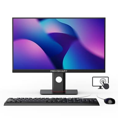 DREAMFYRE 23,8 pollici All-in-One Desktop Touchscreen Core i7 8GB RAM 512GB SSD PC 1920 x 1080 FHD Regolazione libera dell'altezza Supporto Wi-FI Dual Band, BT 4.2, Nero